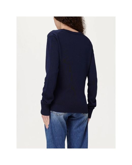 Peuterey V-Neck Knitwear in het Blue