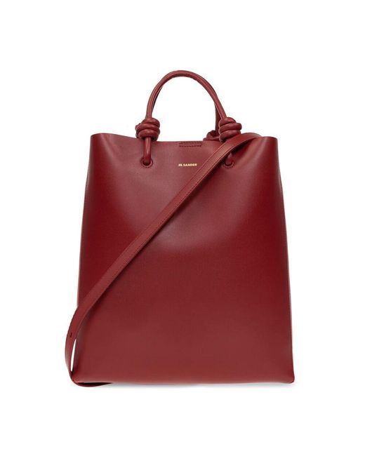 Jil Sander Red Einkaufstasche