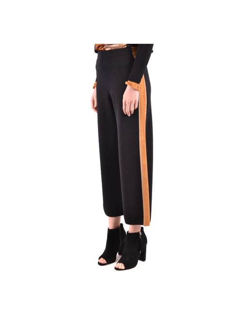 D.exterior Black Wide Trousers
