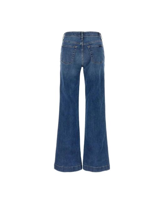 7 For All Mankind Boot-Cut Jeans in het Blue