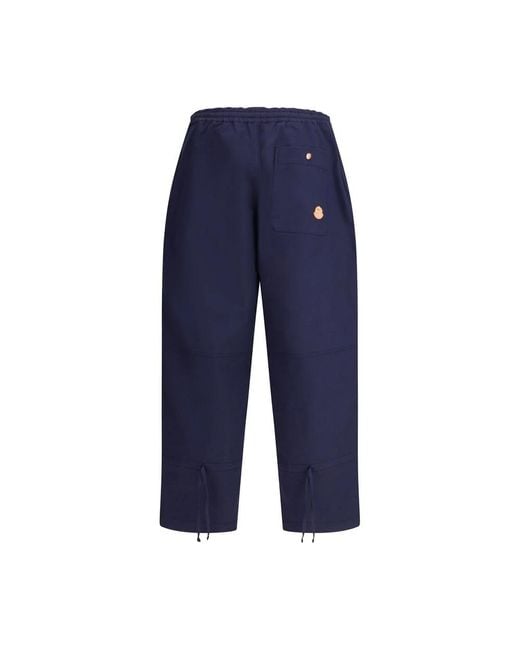 Moncler Blue Straight Trousers for men