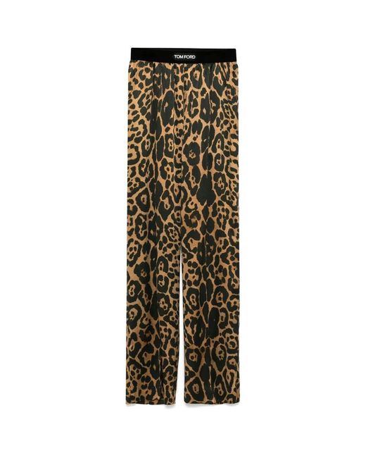 Tom Ford Broek Met Luipaardprint in het Natural