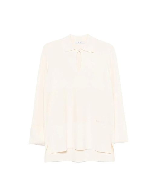 Max Mara Overhemden ,Wit ,Nylon Maglia Fuggito in het White