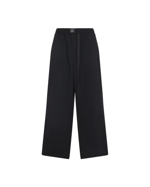 Y-3 Schwarze Weite Bein Nylon Hose in Black für Herren