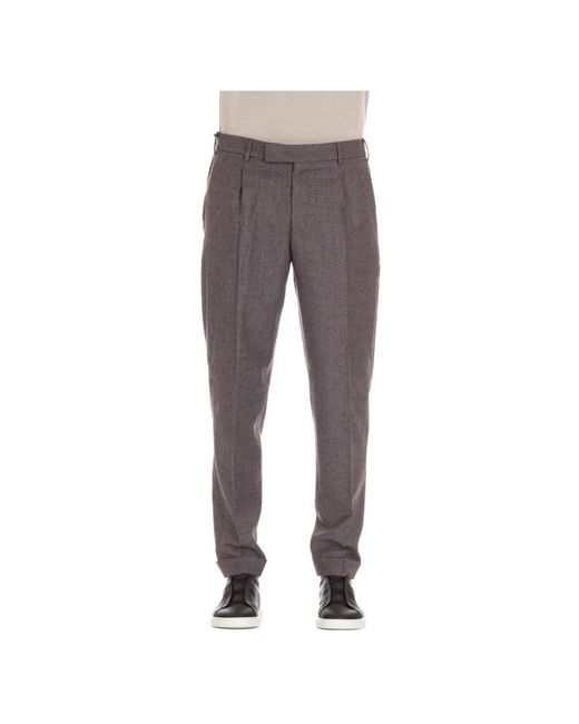 PT Torino Gray Suit Trousers for men