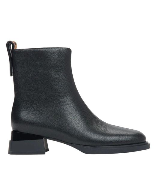 ESTRO Black Schwarze leder-stiefeletten