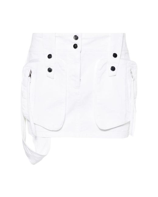 Blumarine White Short Skirts