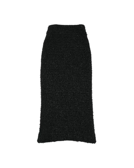 Balenciaga Black Midi Skirts