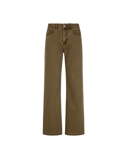 AMI Large Fit Jeans in het Green