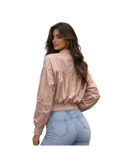 Elisabetta Franchi Blue Bomber Jackets