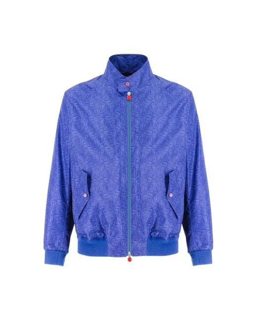Kiton Blue Bomber Jackets for men