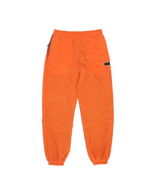 DOLLY NOIRE Broeken ,Oranje ,Polyester Oranje Baggy Trainingsbroek Met Mesh in het Orange voor heren
