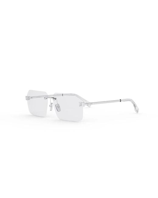 Fendi White Stylische sonnenbrille - modell fe50035u