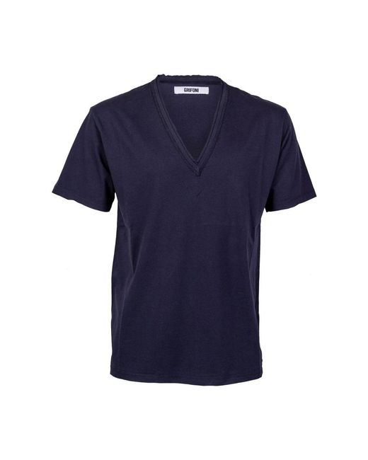 Mauro Grifoni Blue T-Shirts for men