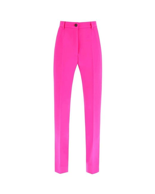 Dolce & Gabbana Pink Cropped Trousers