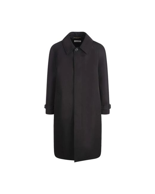 Saint Laurent Black Single-Breasted Coats