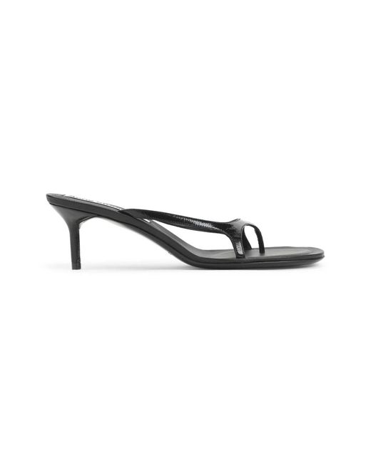 Acne Black Heeled Mules