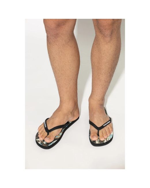 DSquared² Logo Slides in Black für Herren