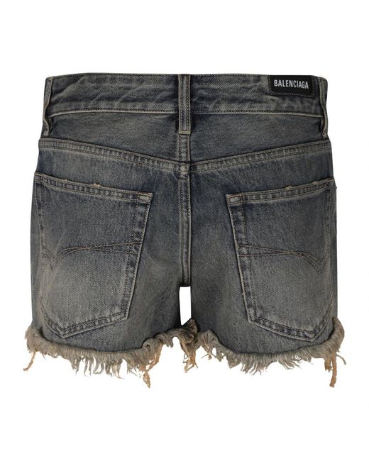 Balenciaga Gray Comfortable Cotton Shorts For