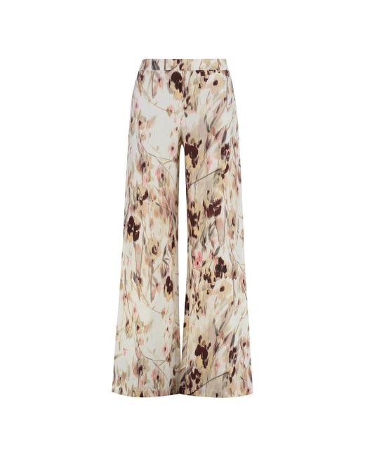 Wide Trousers 120% Lino de color Natural