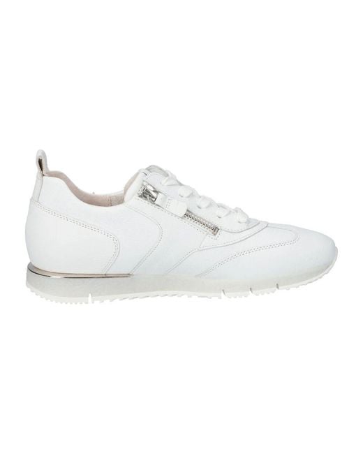 Gabor White Low-Top Sneaker
