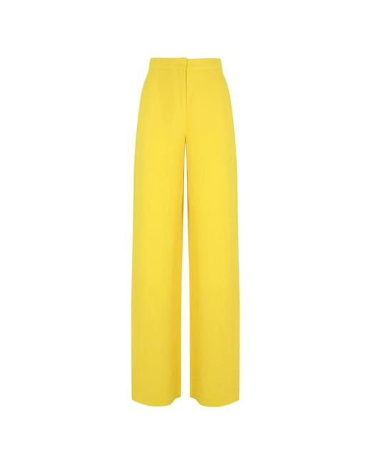 Wide trousers Max Mara Studio de color Yellow