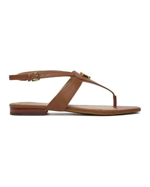 Flat Sandals Ralph Lauren en coloris Brown