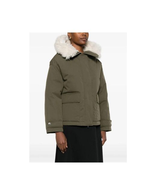 Yves Salomon Green Winter Jackets