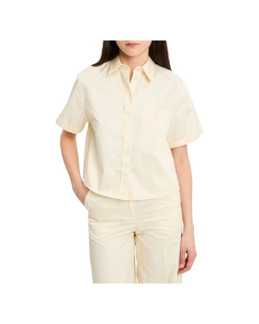 Kaos Boxy Fit Shirt in het Natural