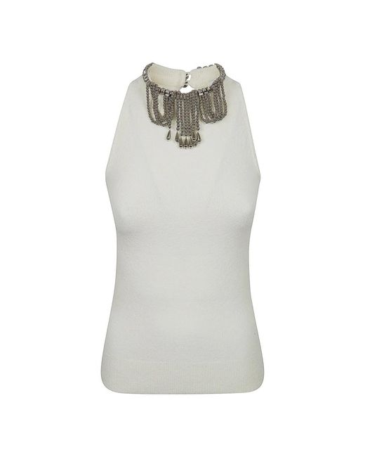Rabanne Gray Sleeveless Tops