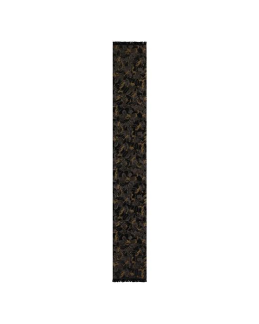 Zegna Black Silky Scarves for men