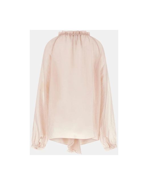 Guess Maelys Geplooide Blouse in het Pink