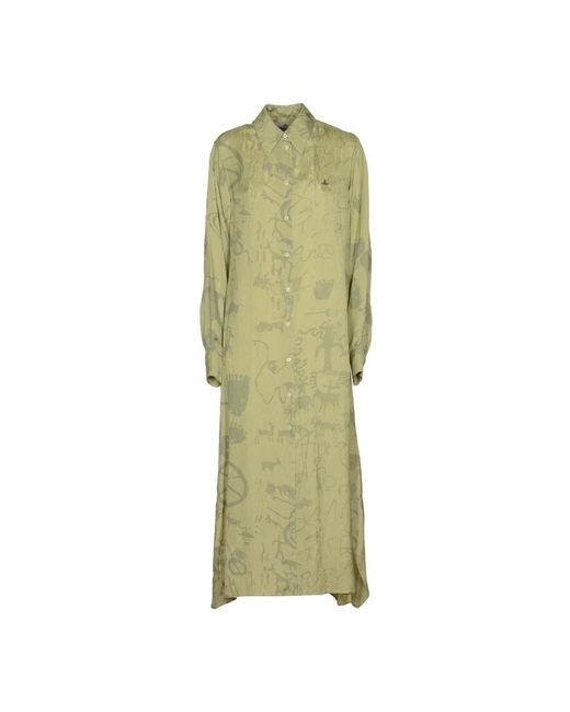 Vivienne Westwood Green Hemd kleid kollektion
