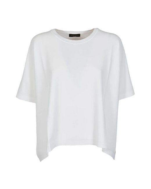 Round-Neck Knitwear Roberto Collina en coloris White