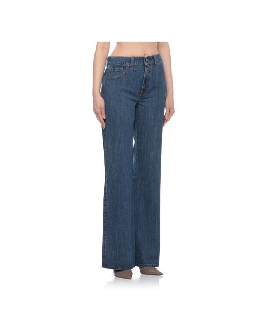 P.A.R.O.S.H. Blue Flared Jeans