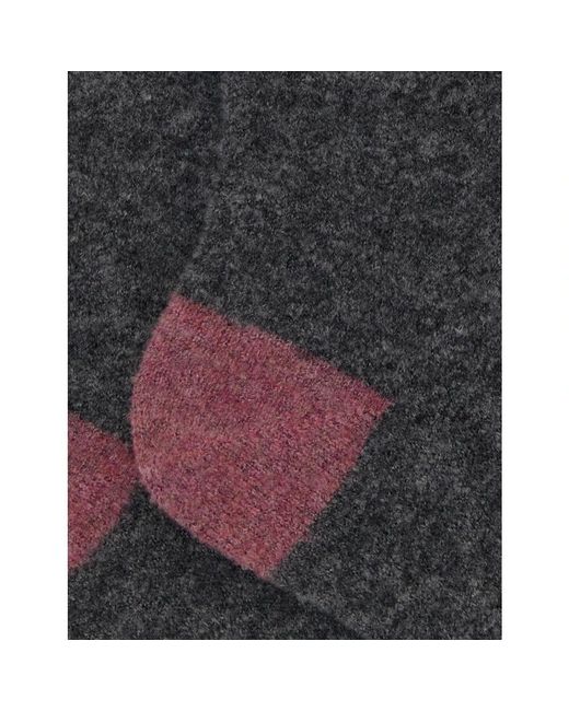 Gallo Gray Lange einfarbige graue bouclé-socken