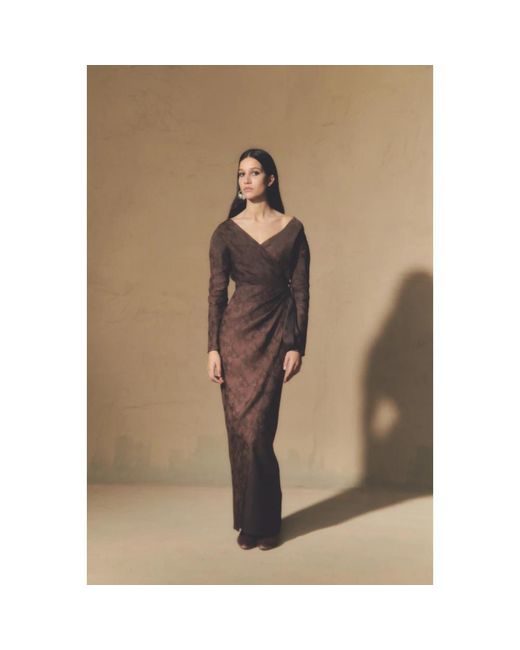Cortana Brown Wrap Dresses