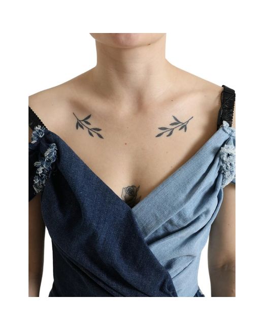 Dolce & Gabbana Blue Short Dresses