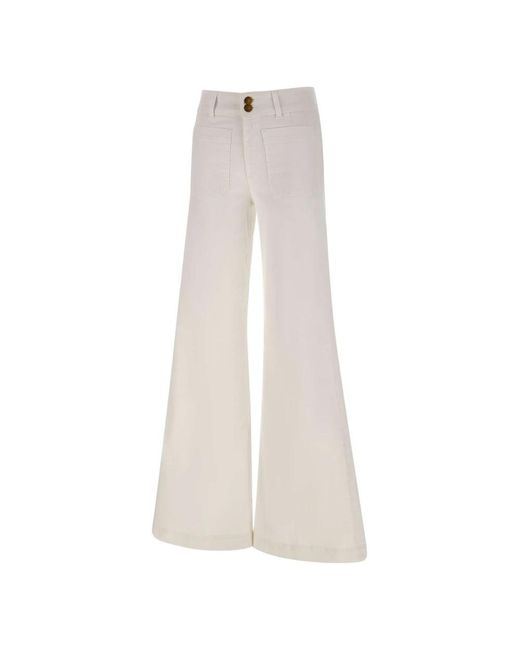 Seafarer White Wide Trousers