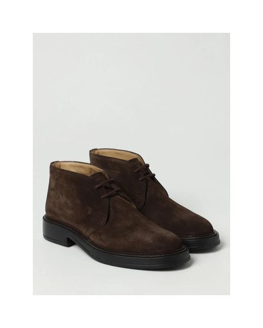 Tod's Black Lace-Up Boots for men