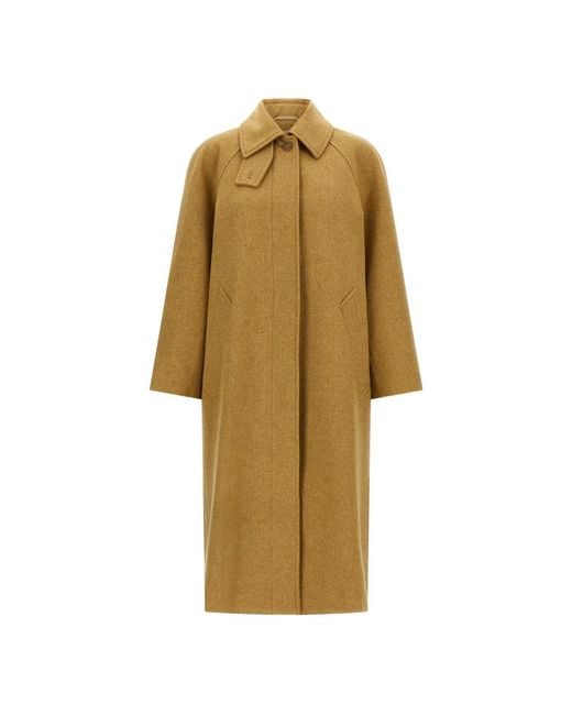 A.P.C. Jassen ,Katoen Effen Kleur Jas Met Raglanmouwen in het Natural