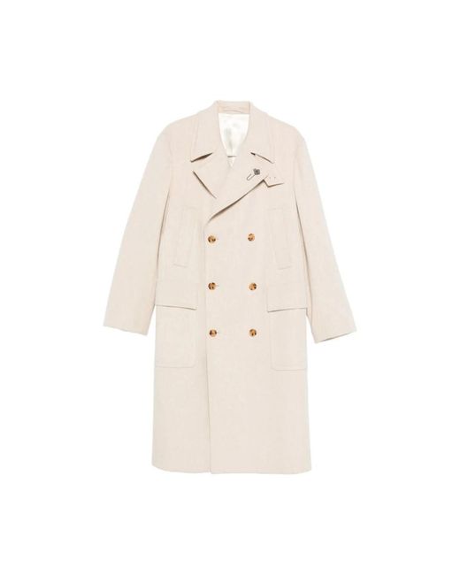 Lardini Double-Breasted Coats in het Natural voor heren