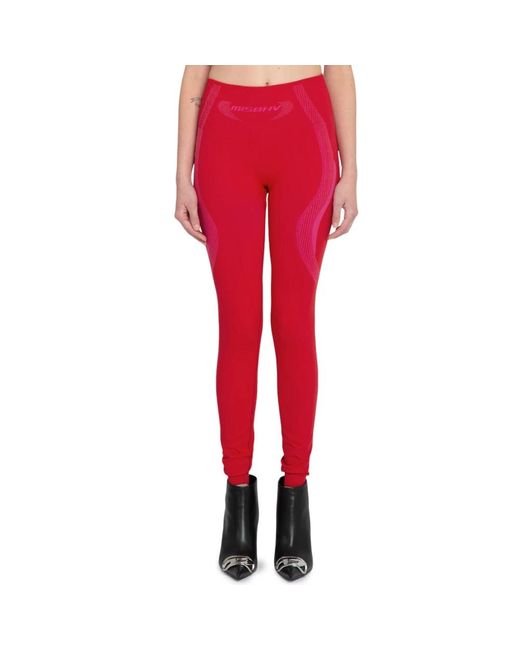 M I S B H V Red Aktive leggings für sportlichen stil