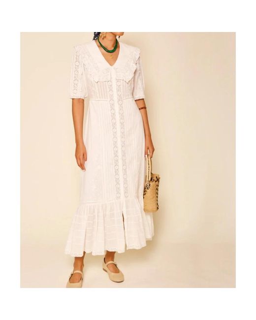 Rixo Midi Dresses in het White