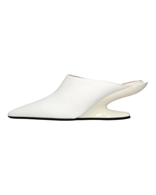 N°21 White Heeled Mules