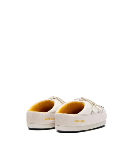 Moon Boot White Evx Strick-Mules