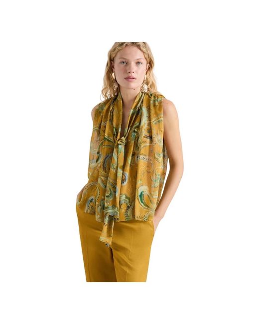 Marella Metallic Sleeveless Tops