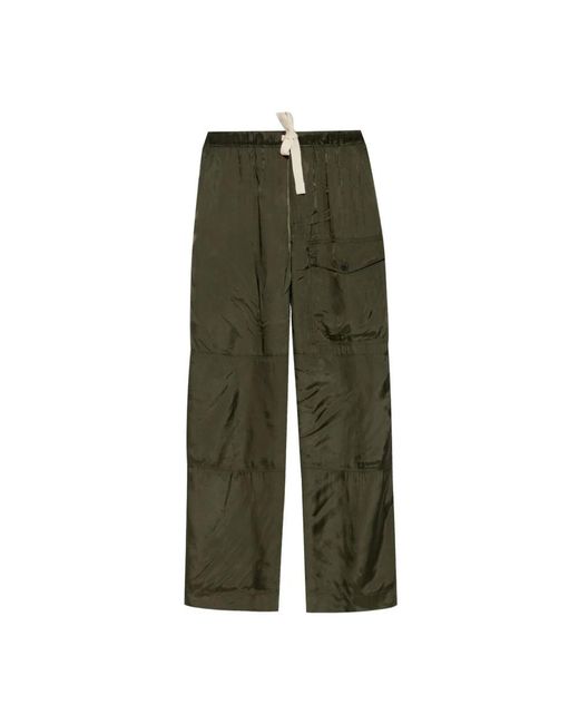 Dries Van Noten Green Straight Trousers for men