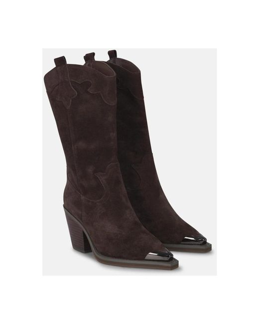 Alma En Pena. Brown Cowboy & Biker Boots