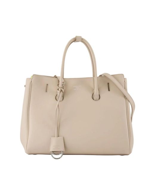 Balenciaga Leren Handtas Met Twee Handvatten in het Natural